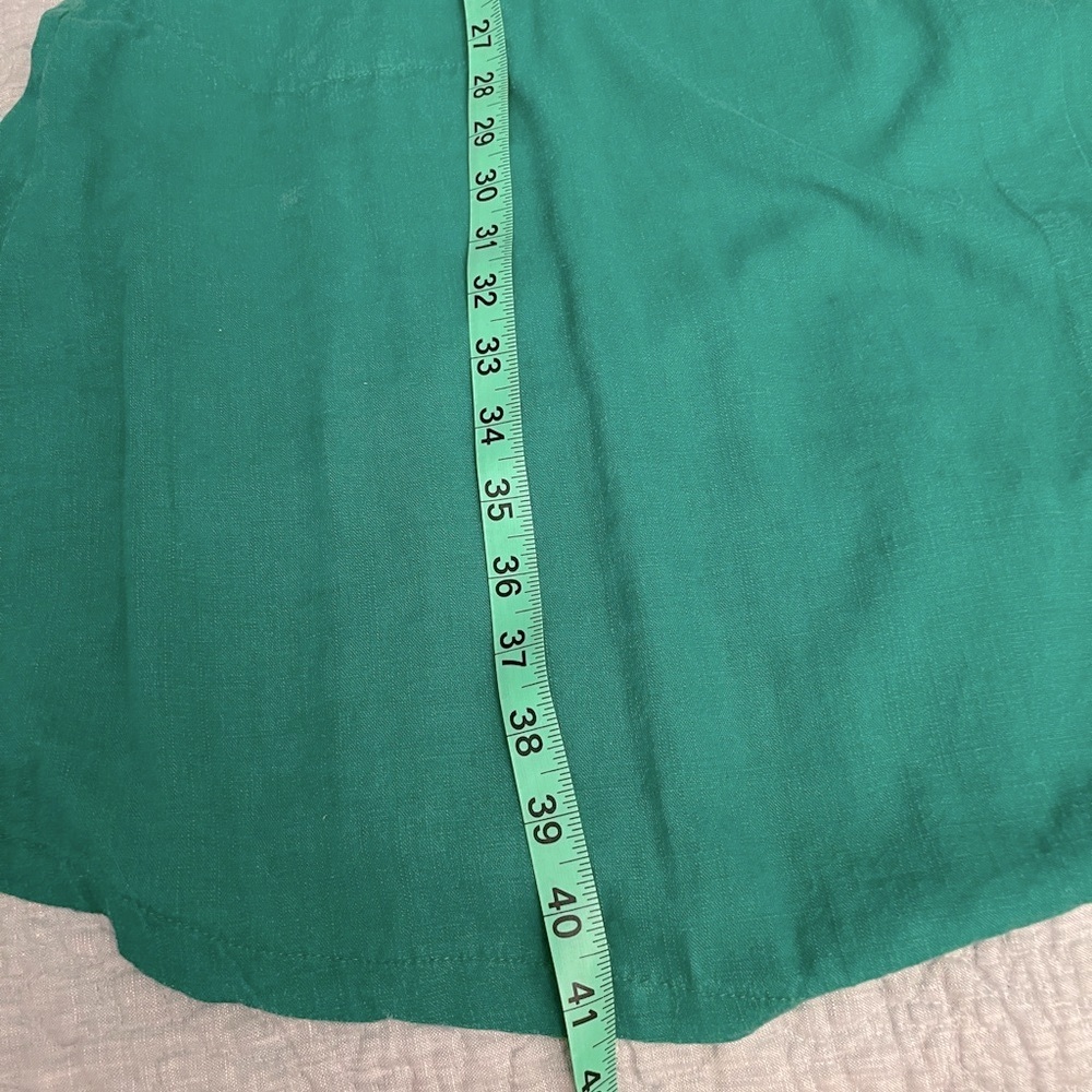 Cynthia Linen/Viscose Blend Green Dress Size 1X - Picture 6 of 7